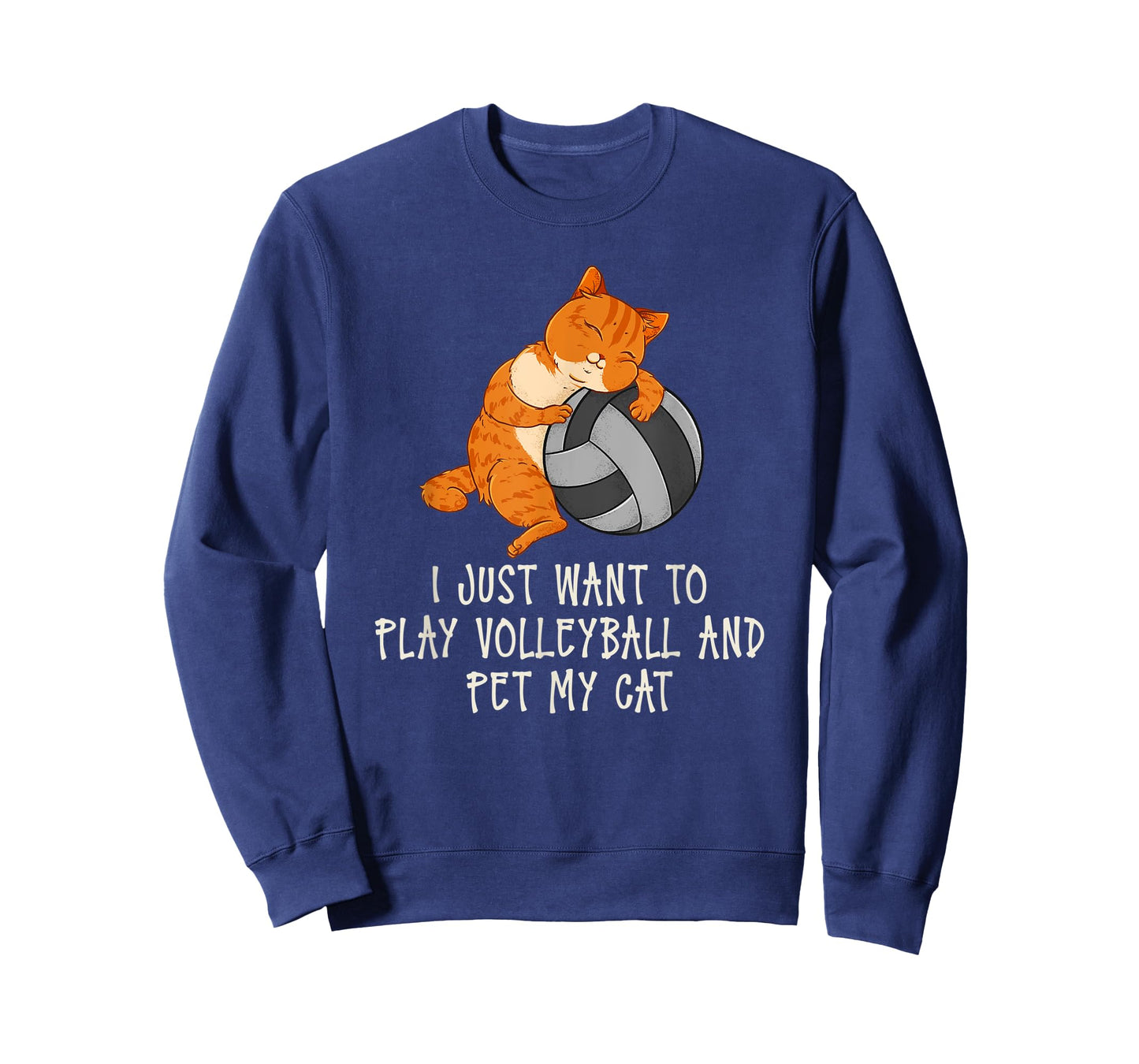 I Just Want To Play Volleyball And Pet My Cat T-Shirt