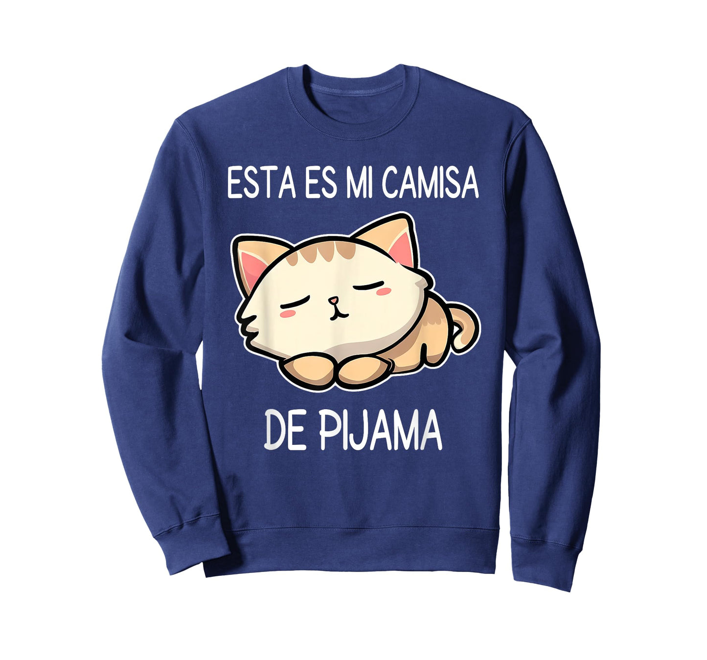 Sleepy Cat Pyjamas Spanish Pijama Cute Sleeping Cat T-Shirt for Men Women Girls Kids