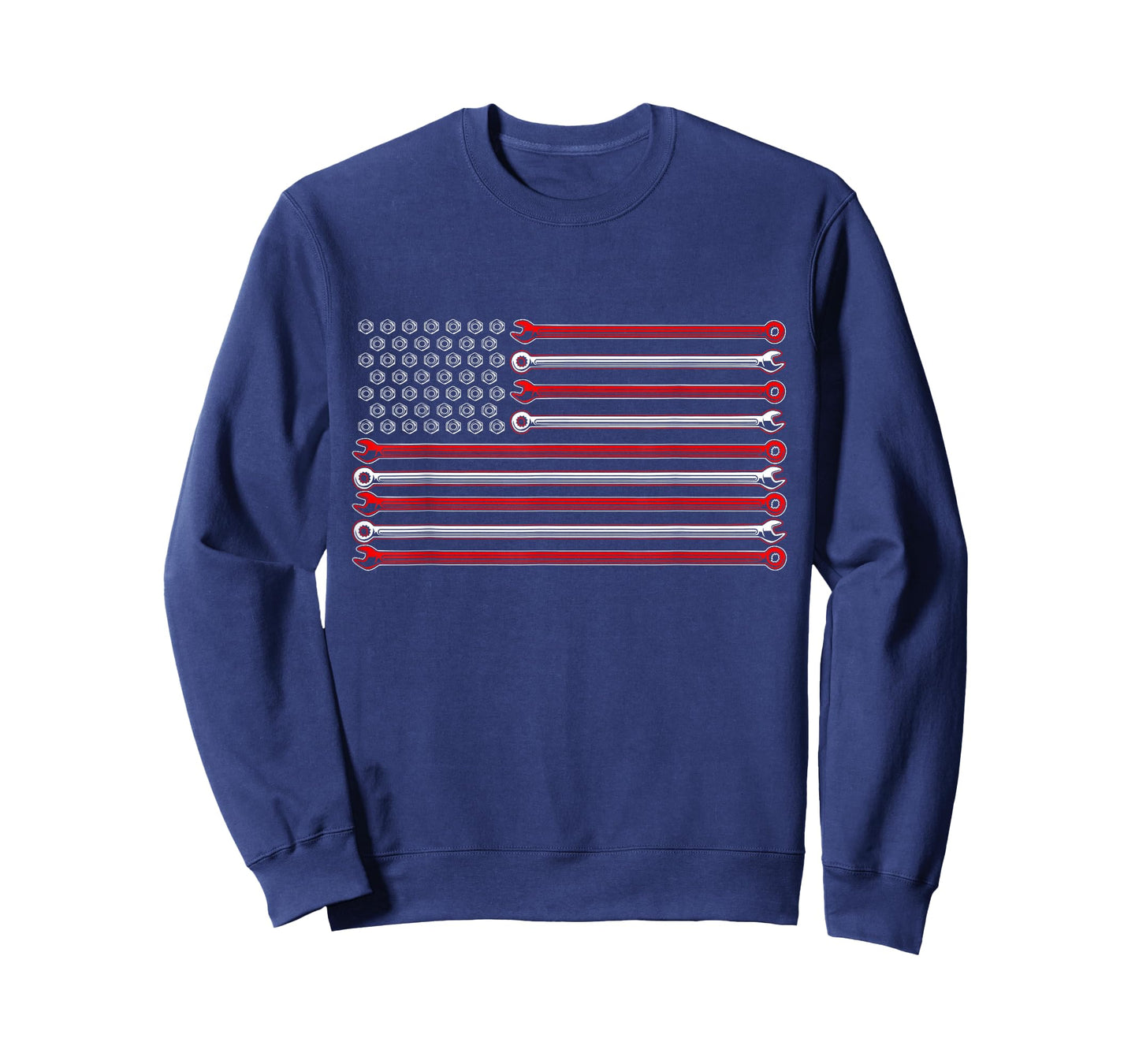 American Flag Wrenches Patriotic Car Lover Mechanic Carguy T-Shirt