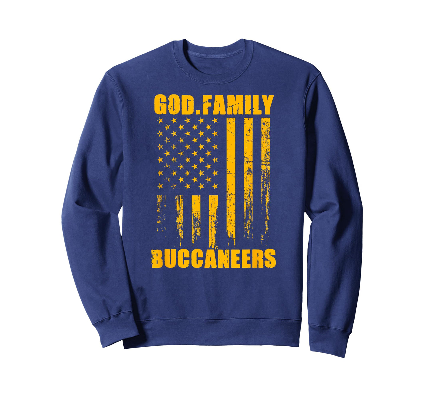 Kingston Buccaneers God. Family. Vintage USA Flag T-Shirt