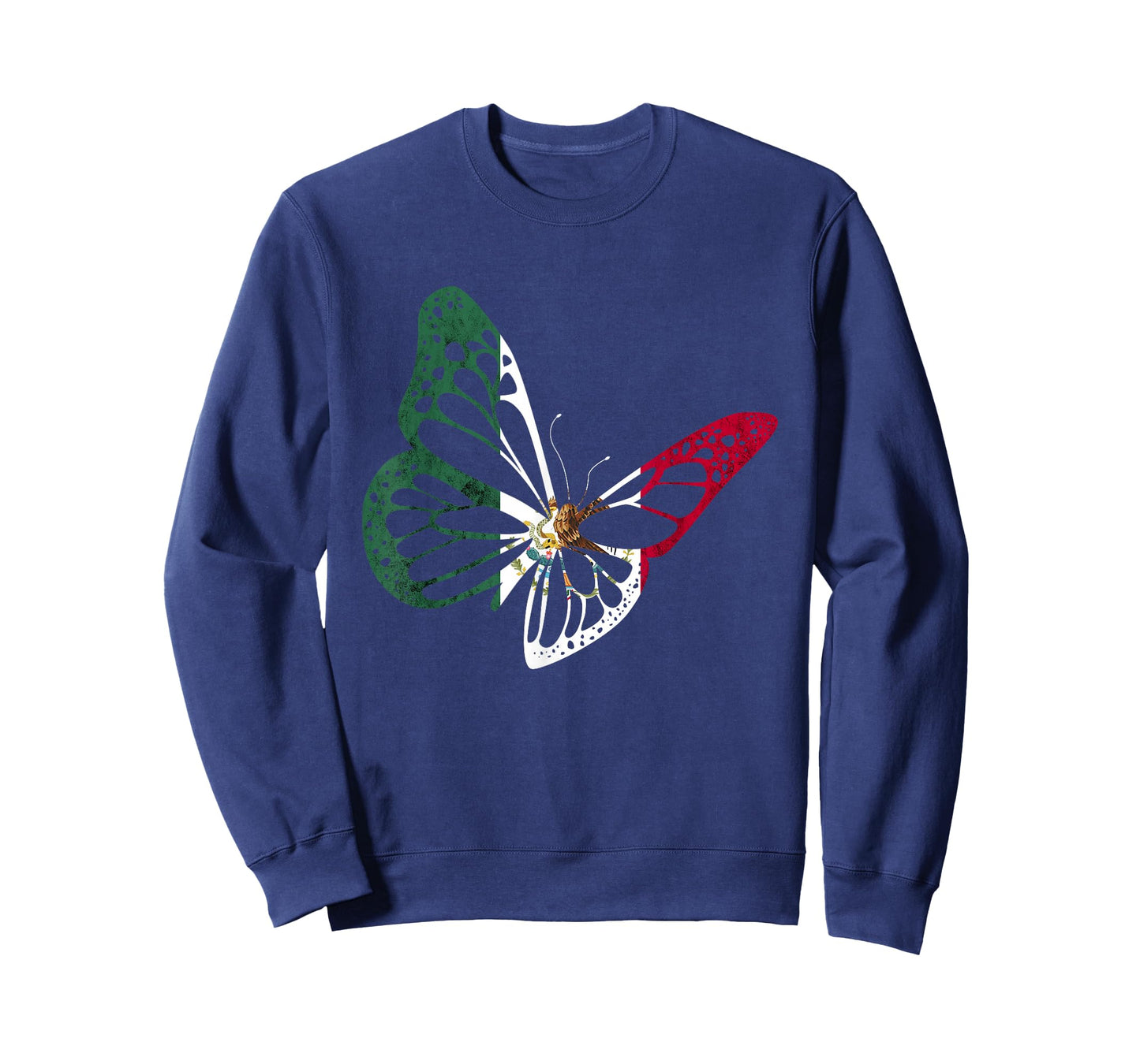 Mexico Mexican Flag Butterfly Mexican Roots Mexican Pride T-Shirt