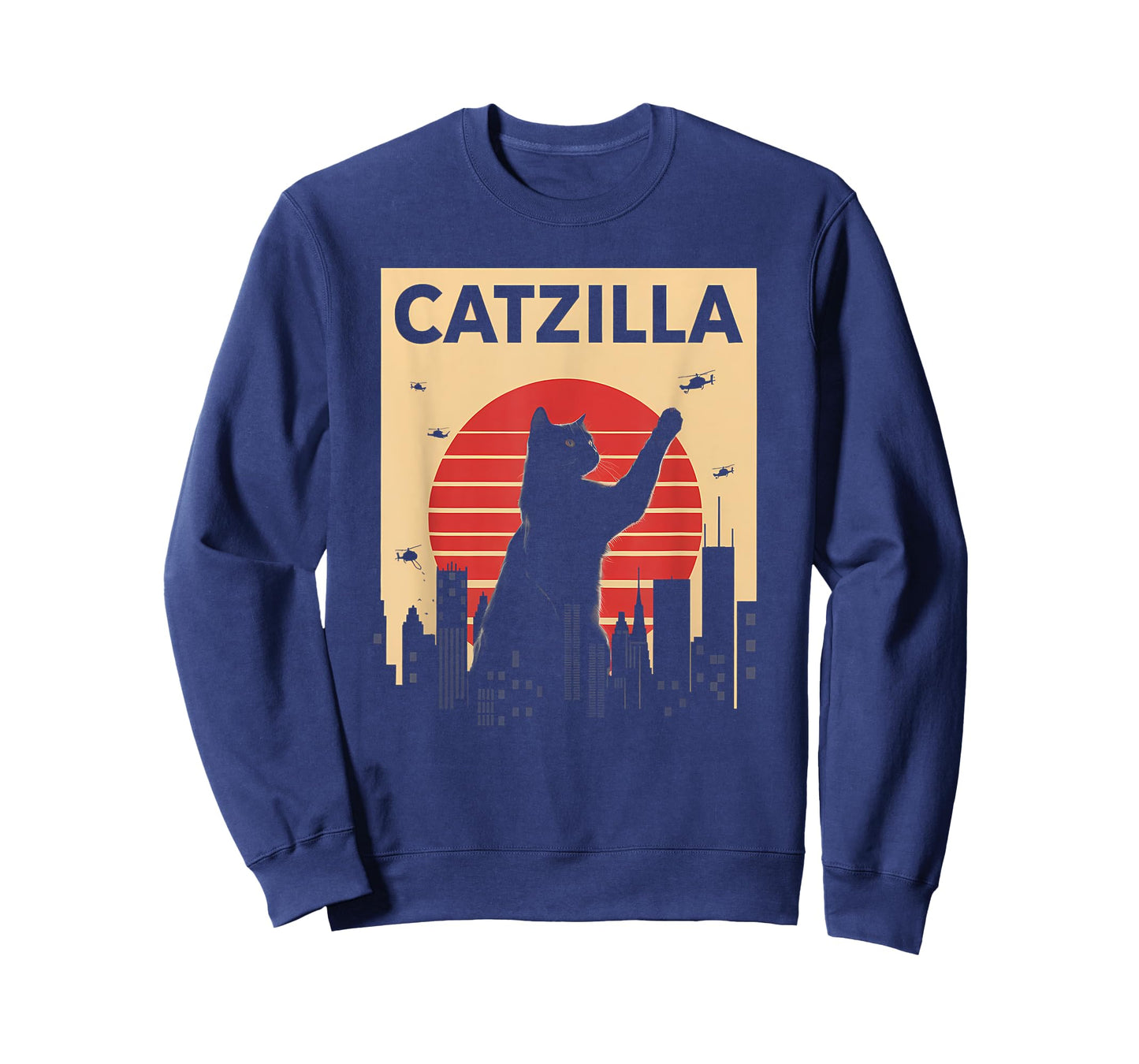 Vintage Catzilla tee - Funny Kitten and Cat T-Shirt for Men Women Kids
