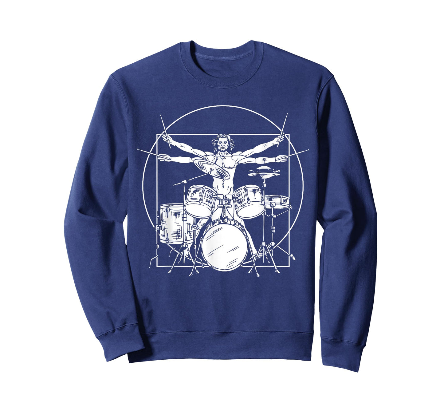 Vitruvian Drummer Da Vinci Drums Rock T-Shirt