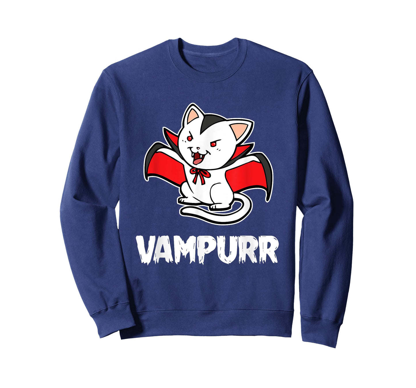 Vampurr Halloween Costume Funny Vampire Kitten Cat Dracula Men Women Kids T-Shirt