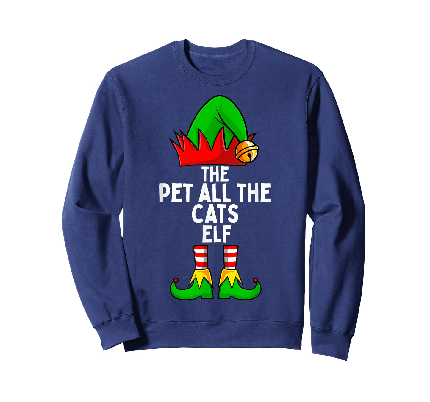 Pet All the Cats Elf Matching Family Christmas T-Shirt