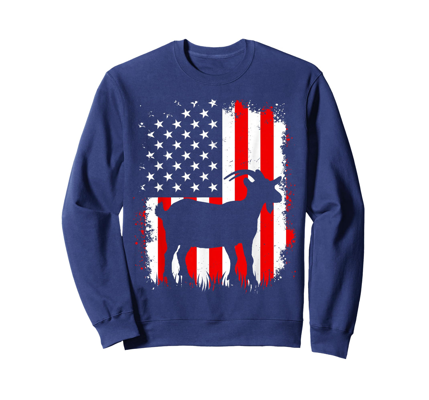 Goat USA American Flag 4th of July Patriotic Silhouette T-Shirt
