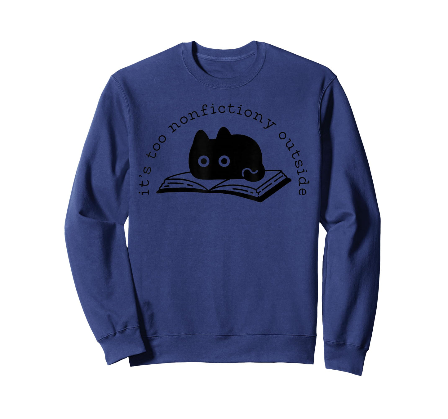 Too Nonfictiony Outside Cat Book Tee T-Shirt