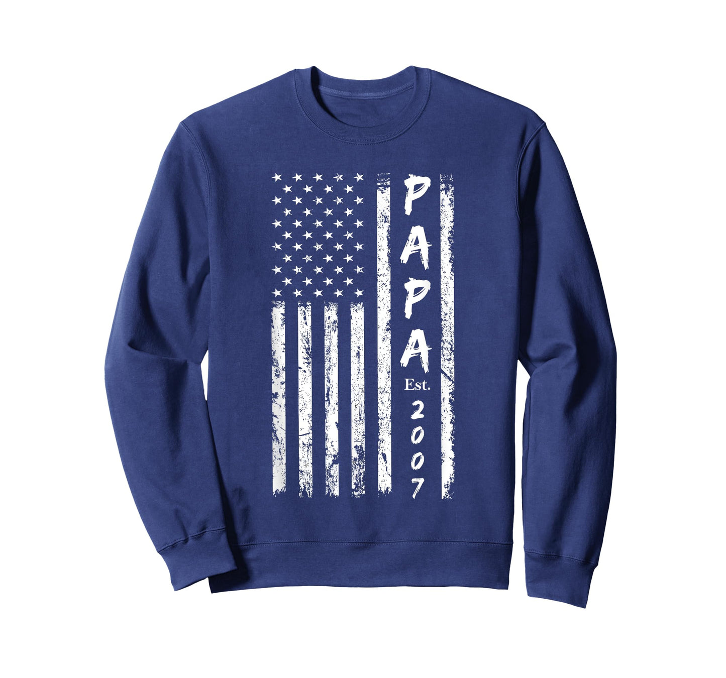 Papa est 2007 Matching Nana Best Mama US American Flag Dad T-Shirt