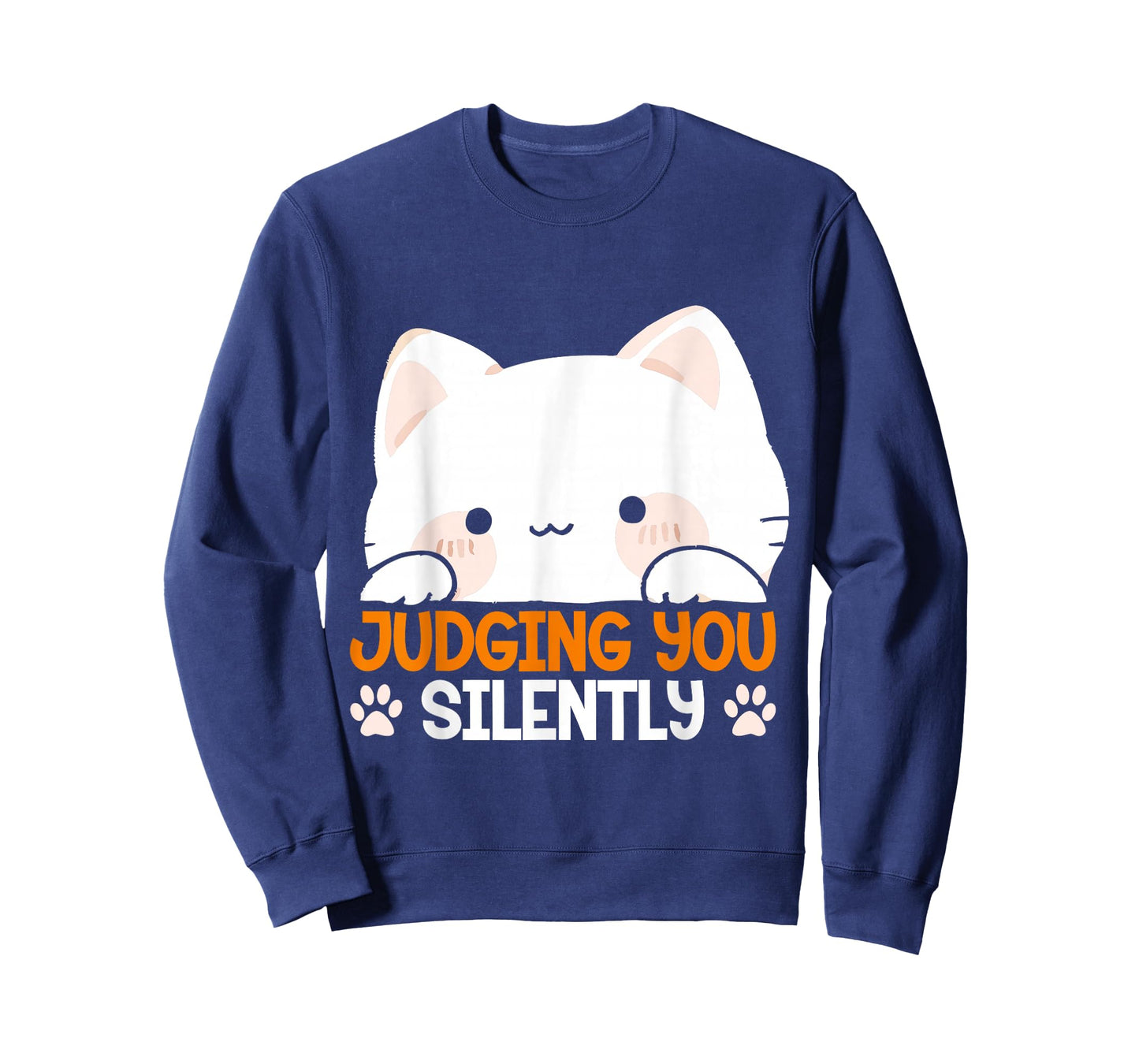 Judging You Silently Kitten Lover Sarcasm Adorable Cat Men Women Kids T-Shirt