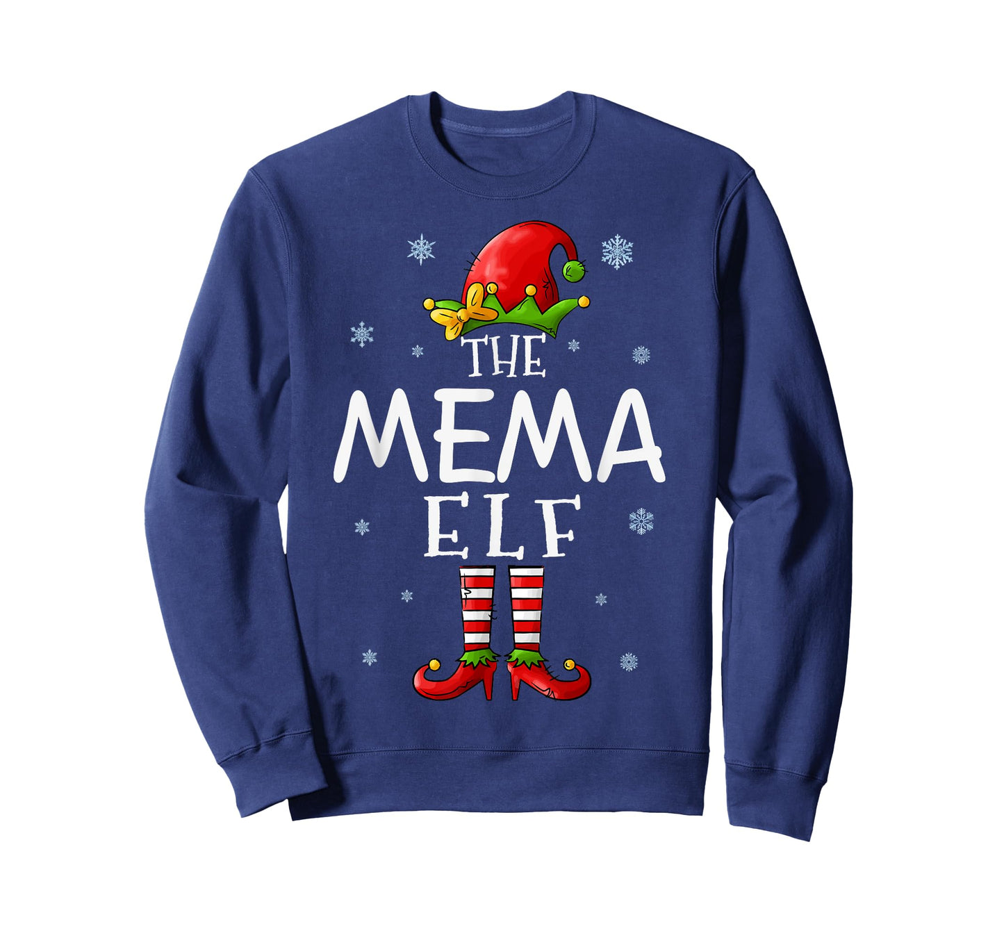 The Mema Elf Funny Grandma Xmas Groupe Matching Christmas T-Shirt