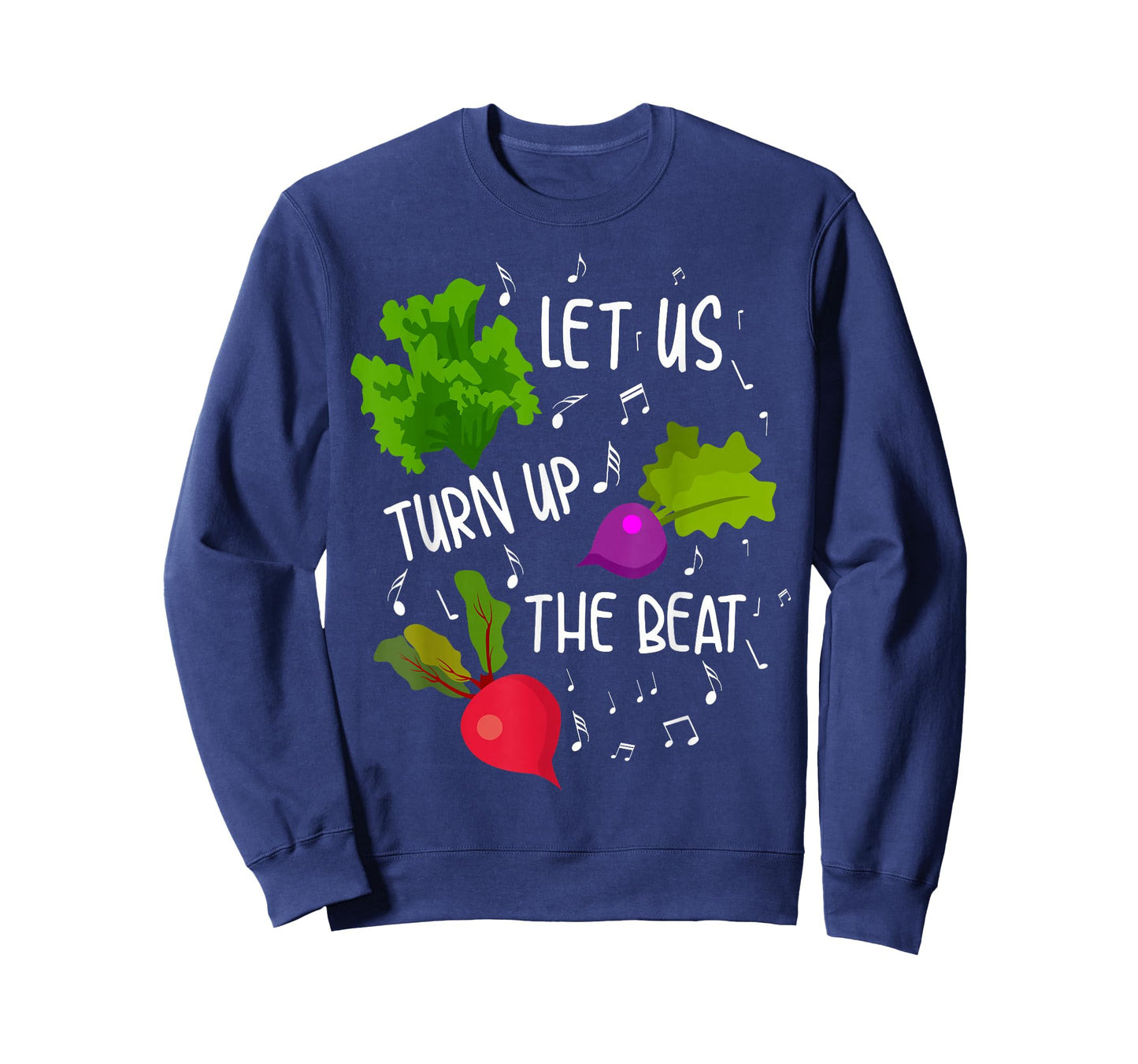 Cool Let Us Turn Up The Beat | Funny Vegetarian Music Gift T-Shirt