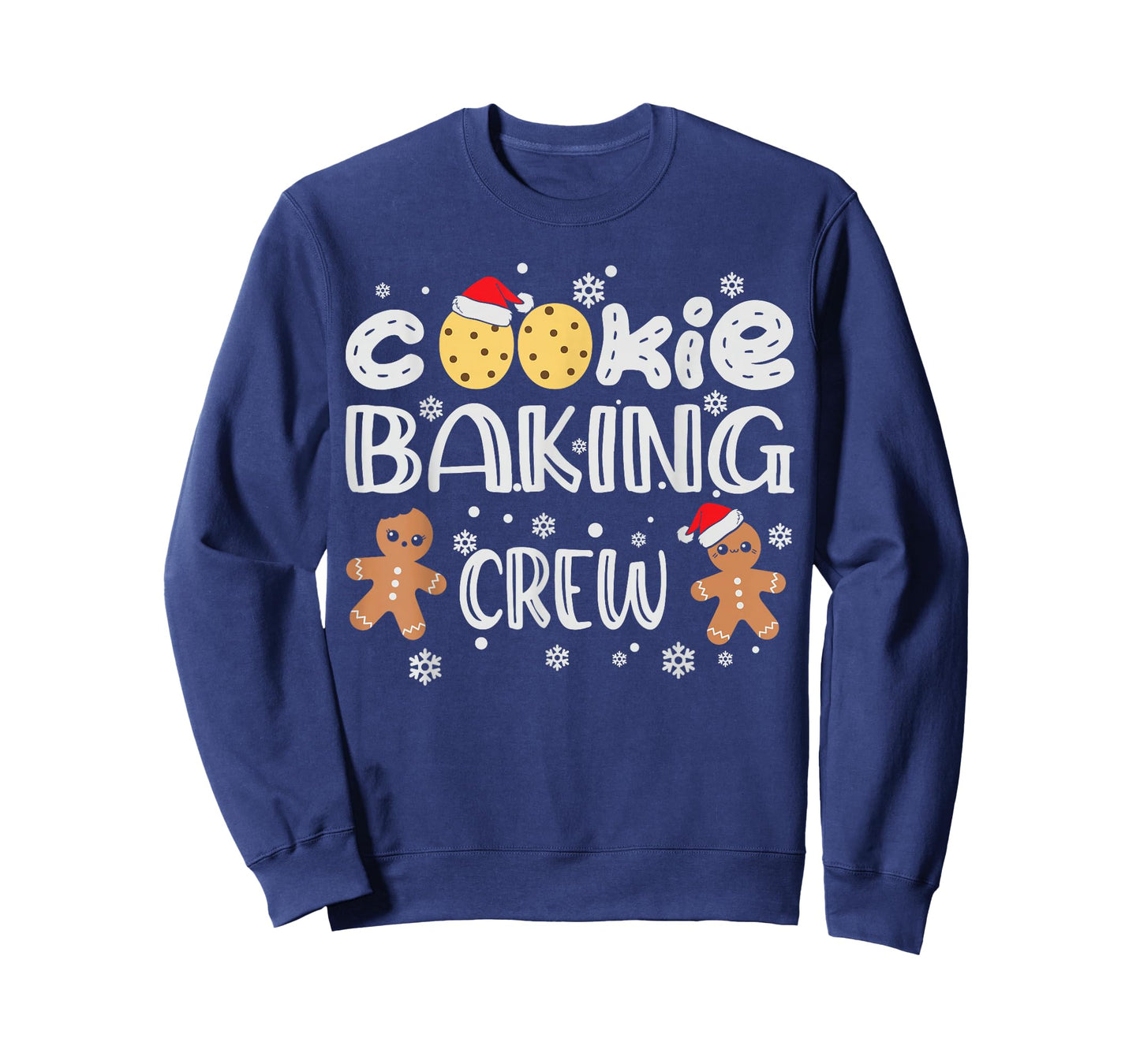 Cookie Baking Crew Gingerbread Men with Xmas Hats T-Shirt