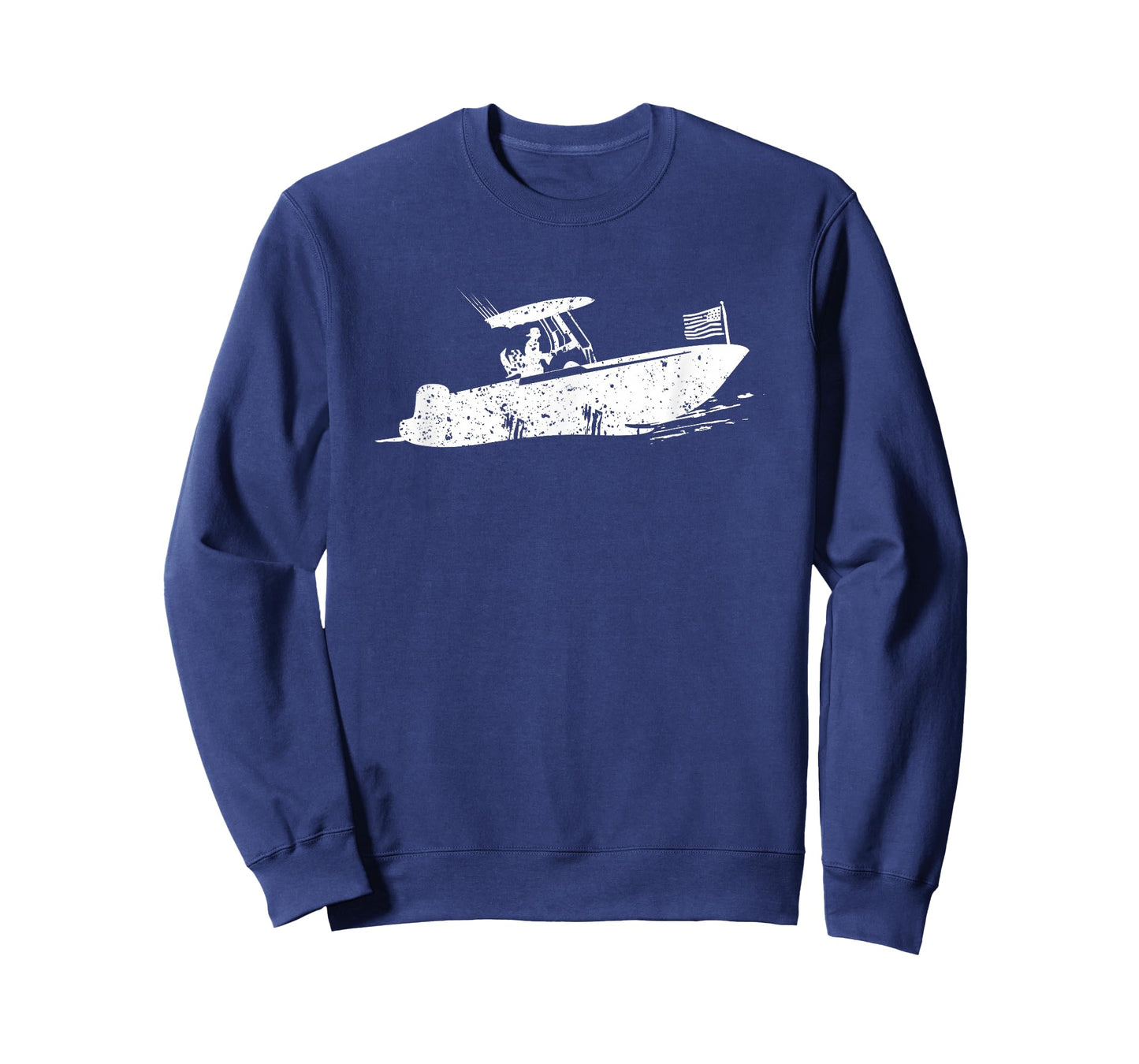 Center Console Boat, American Flag, Motorboat, Fishing Boat T-Shirt