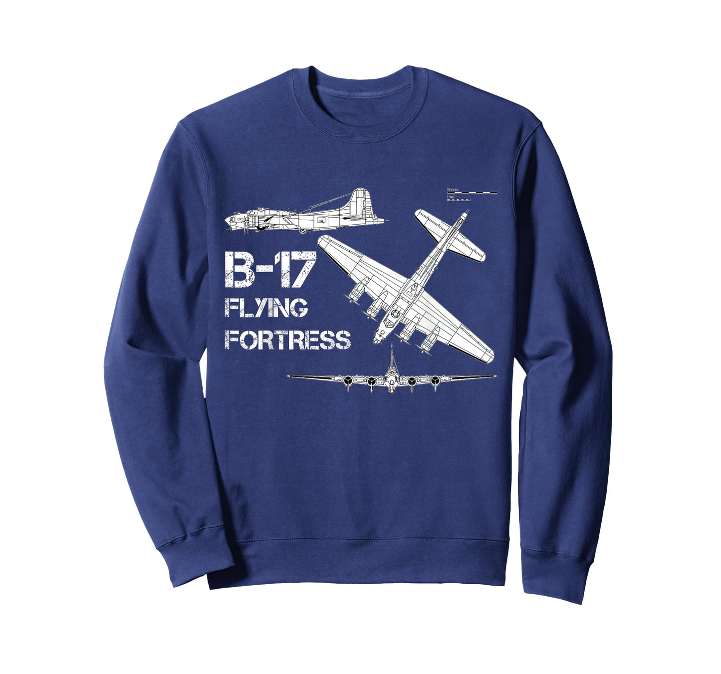 B-17 Flying Fortress WW2 Heavy Bomber Aircraft Blueprint T-Shirt