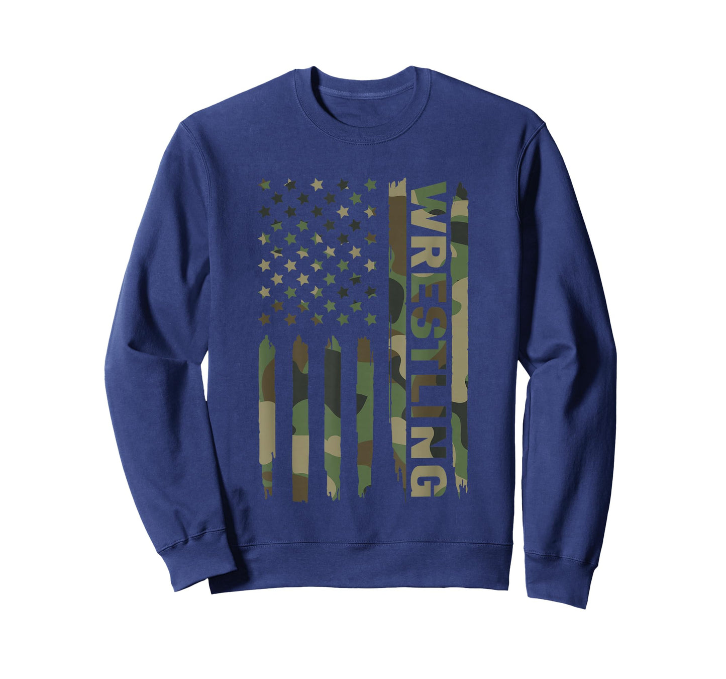 Wrestling American Flag Camo Wrestler T-Shirt