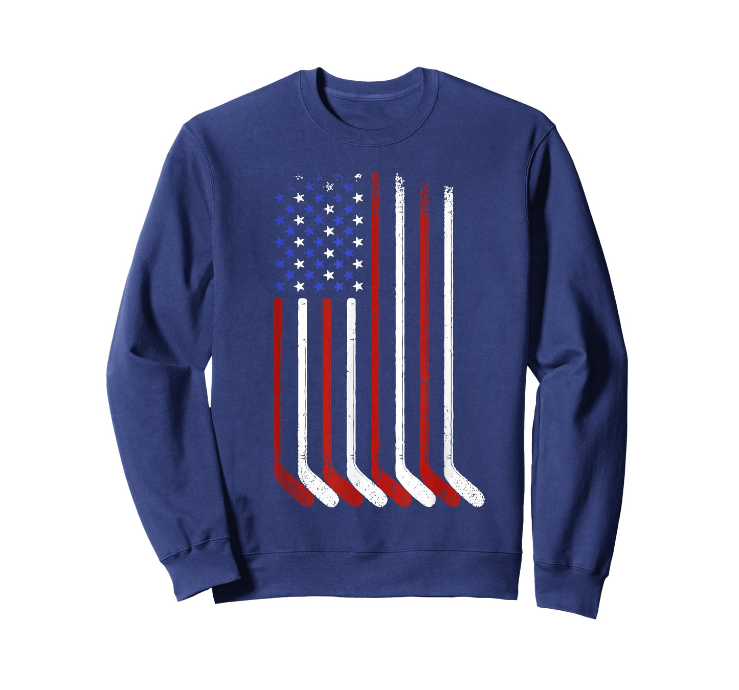 Vintage Ice Hockey American Flag For Men Boys Girls Women T-Shirt