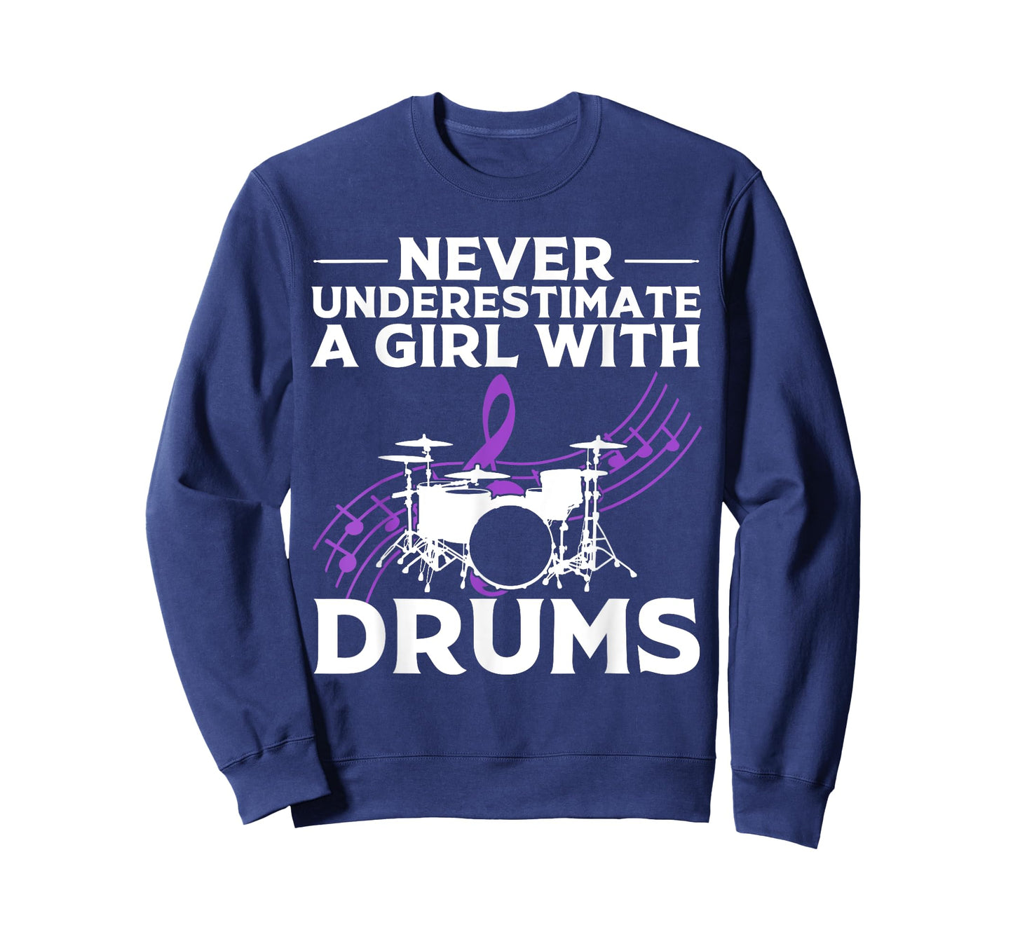 Funny Girl Drummer Gift For Women Cool Rock And Roll Lady T-Shirt