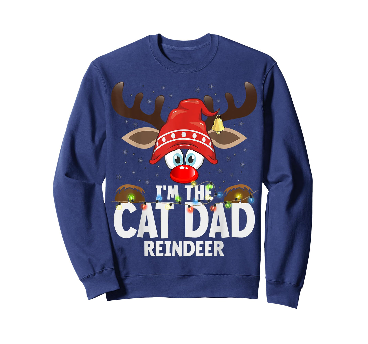Christmas Matching I'm The Cat Dad Reindeer T-Shirt