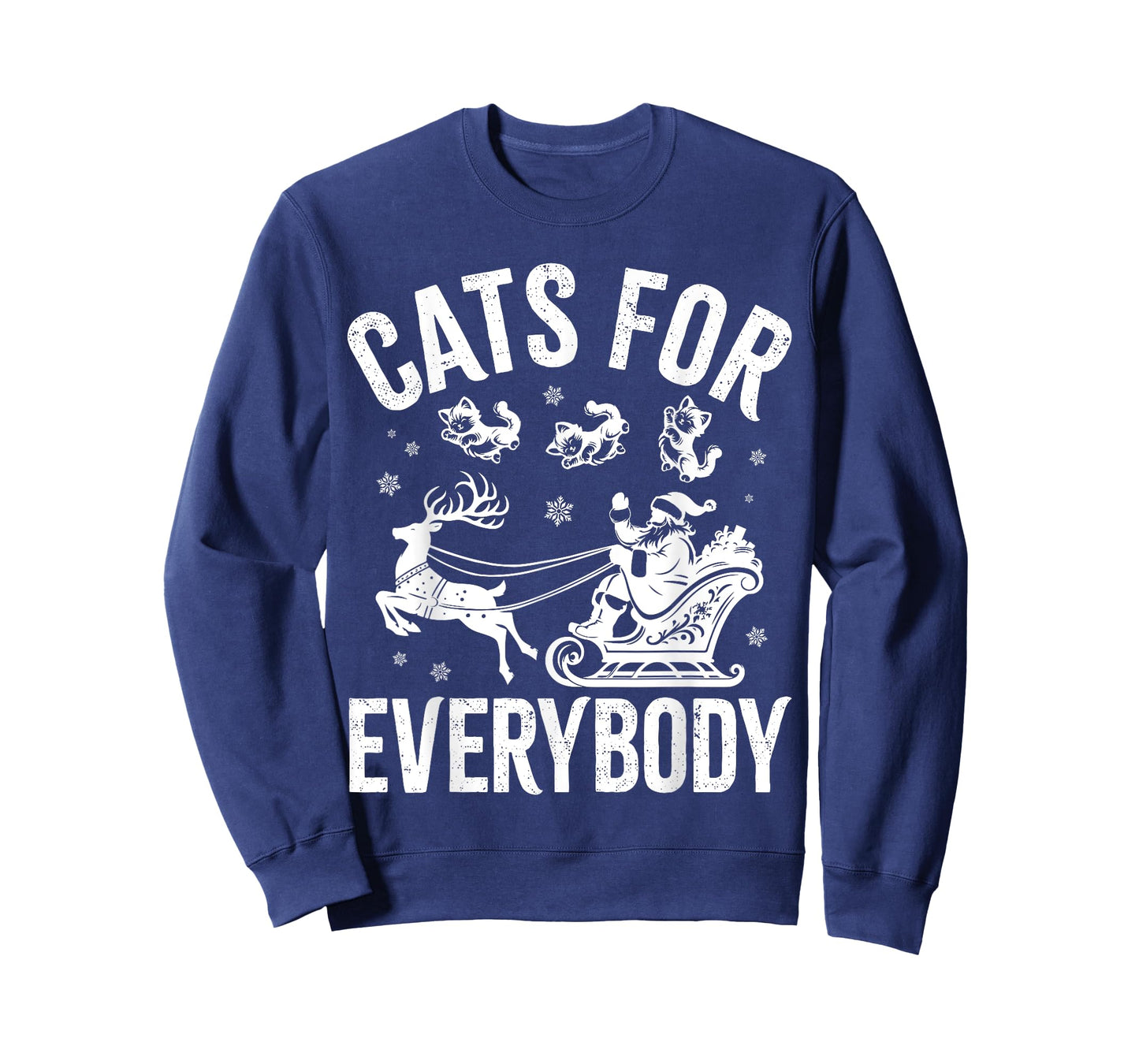 Cats For Everybody Funny Christmas Santa Cat Lover Men Women Kids T-Shirt