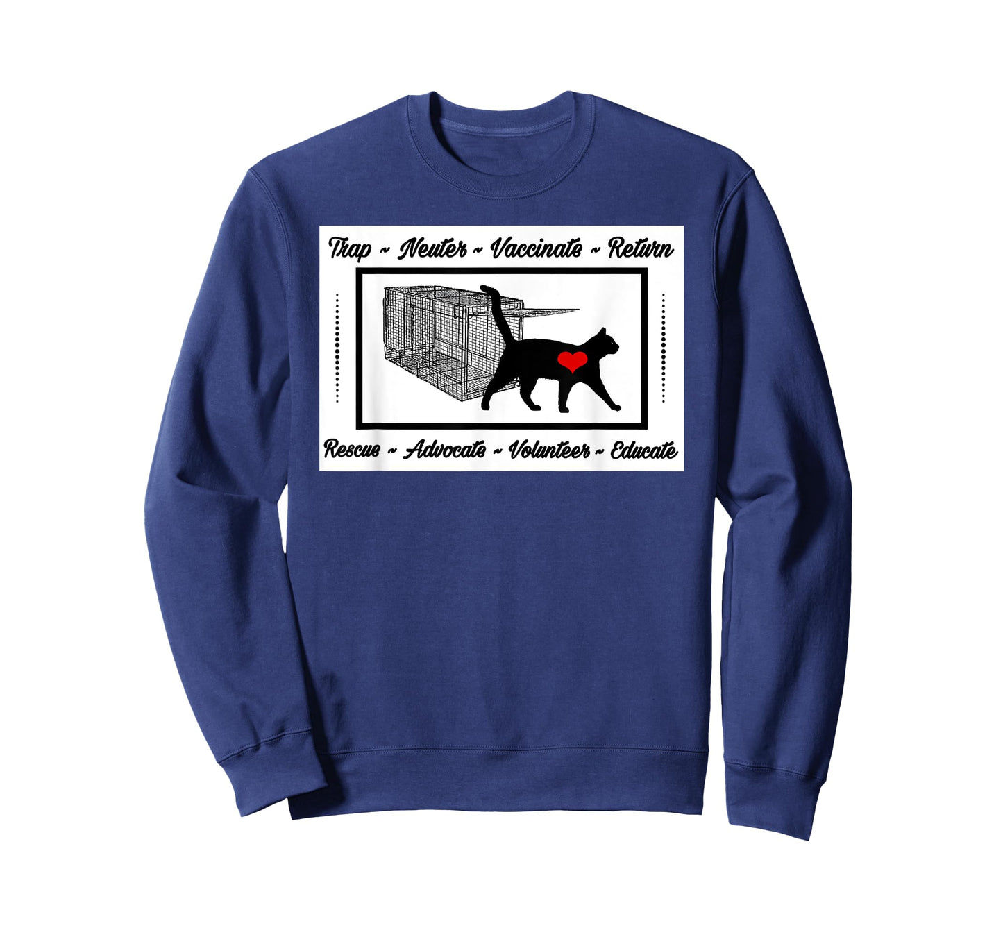 For the Love of Cats Designs CAT RESCUE TNR ANIMAL RESCUE VOLUNTEER TRAP NEUTER RETURN T-Shirt