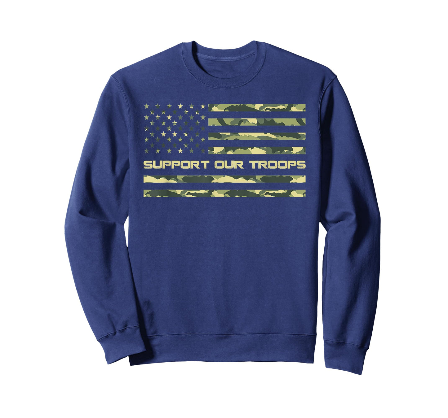 Support Our Troops Military Camo Flag T-Shirt