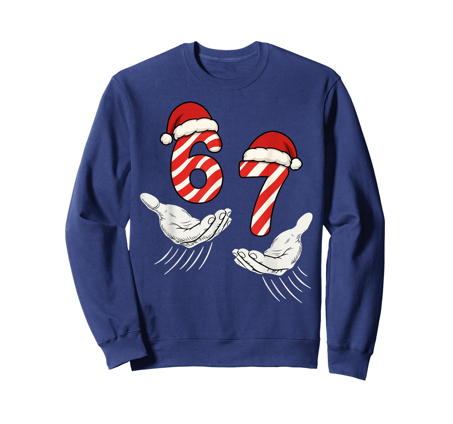 Six Seven 67 Christmas 6 7 Kids 67 Youth Boys 6-7 Meme Hands T-Shirt