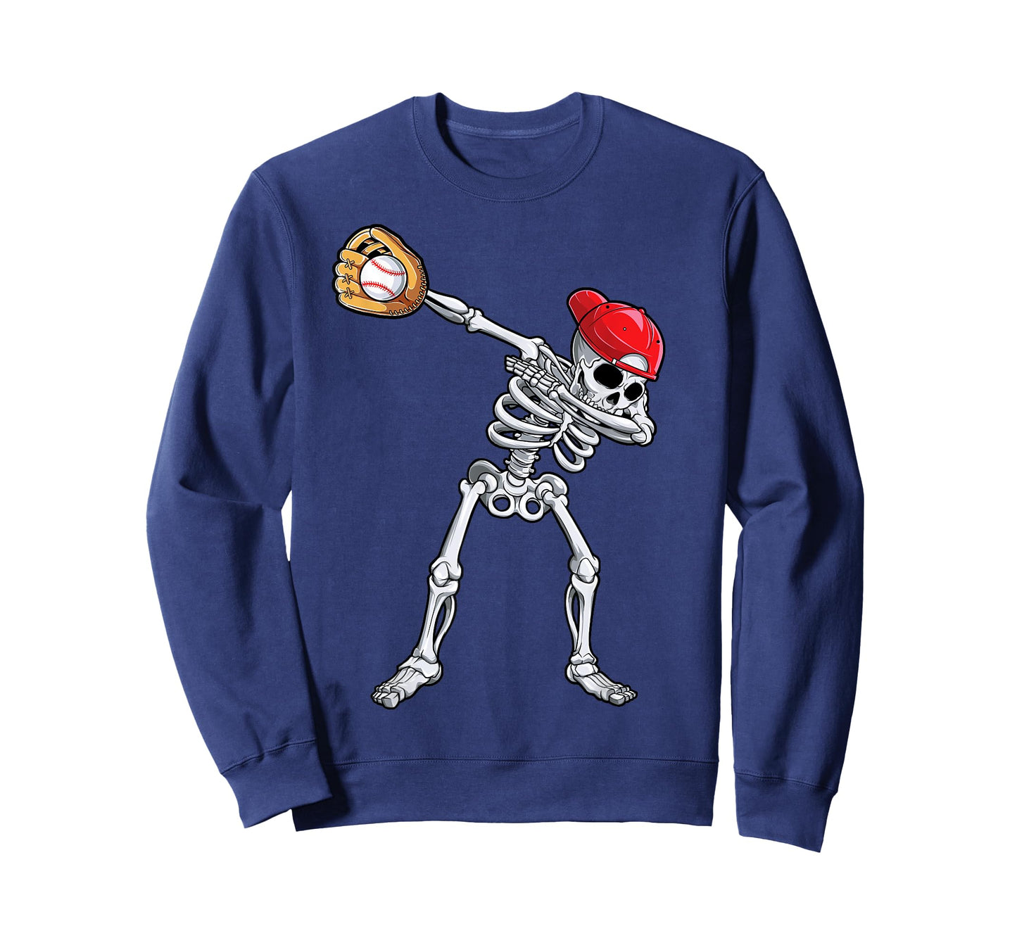 Dabbing Skeleton Baseball Halloween Player Catcher Pitcher T-Shirt