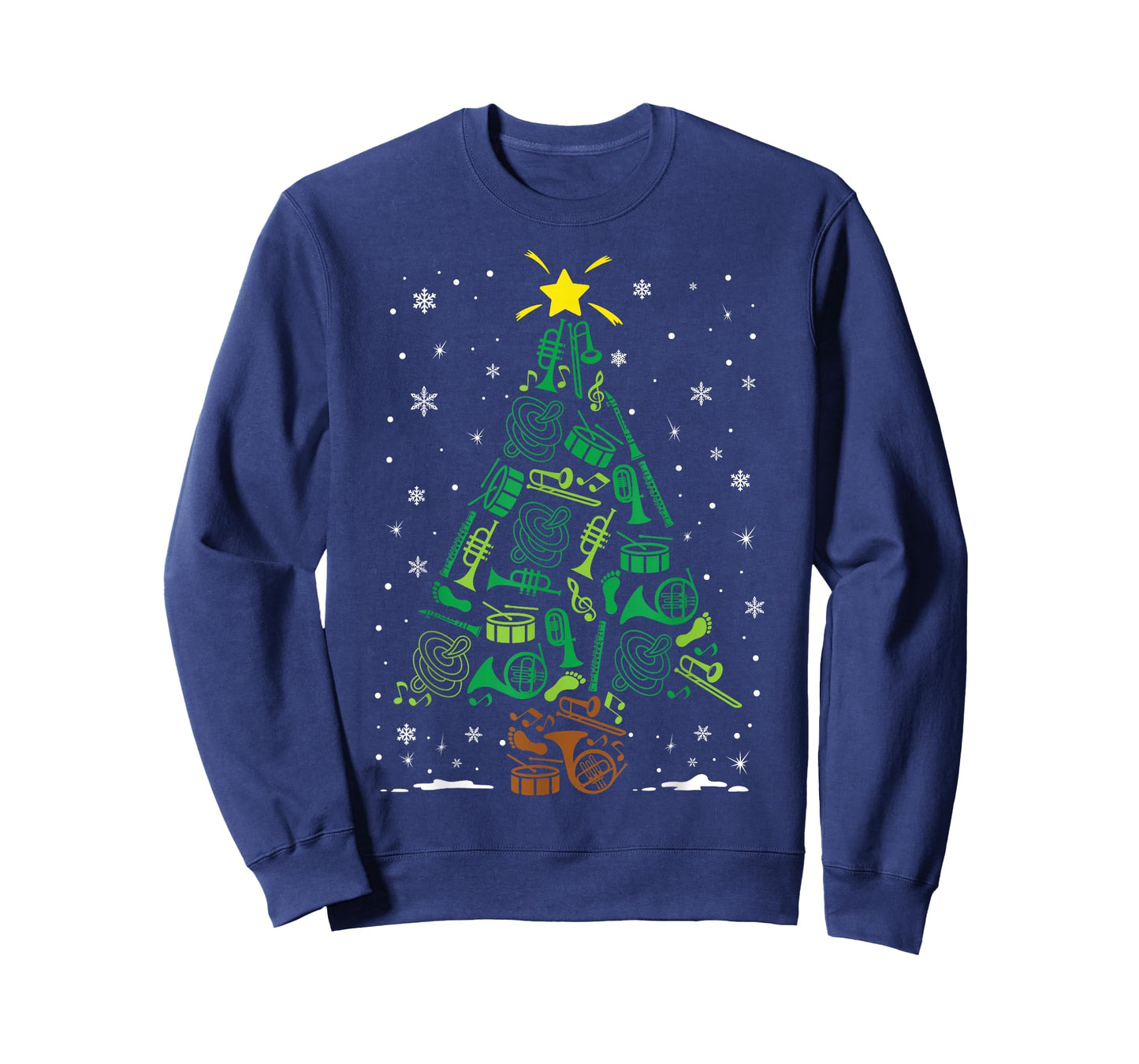 Marching Band Instrument Family Matching Christmas Tree T-Shirt
