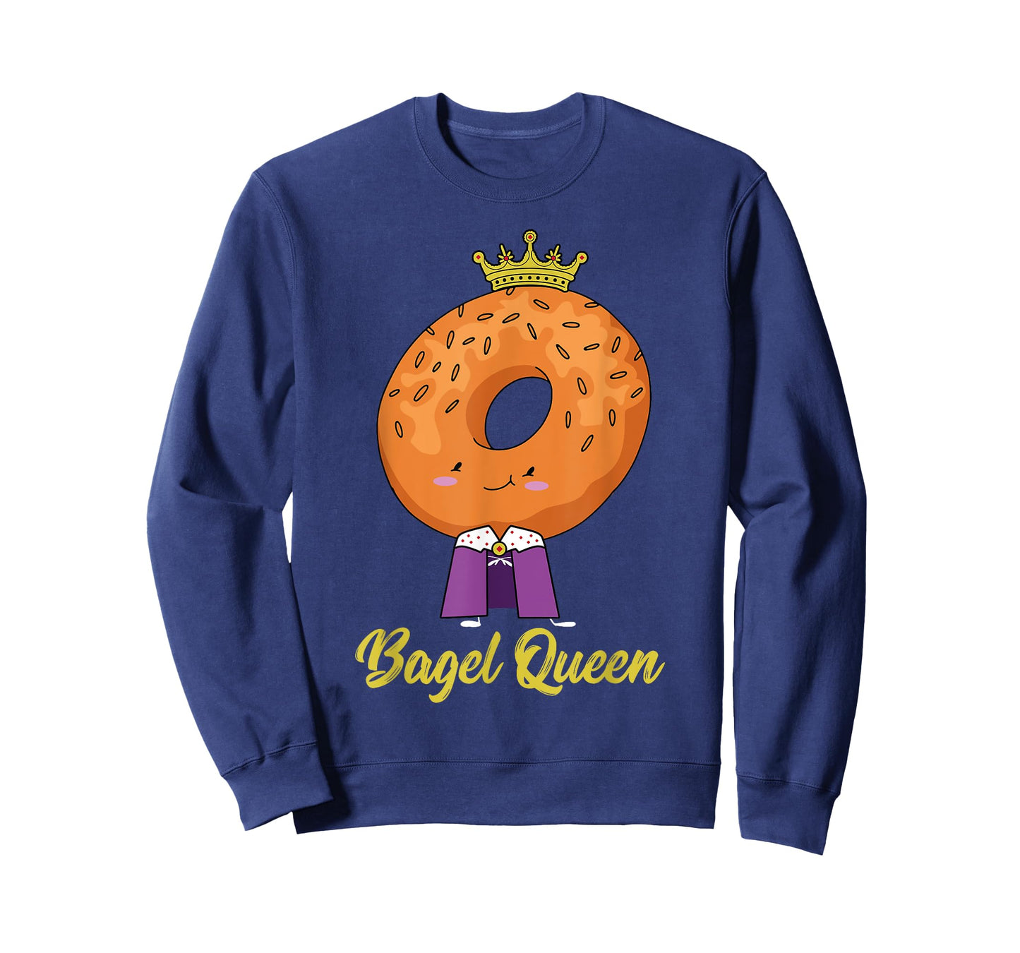 Bagel Lover Breakfast Bakery Food Funny Baking Bagel Queen T-Shirt