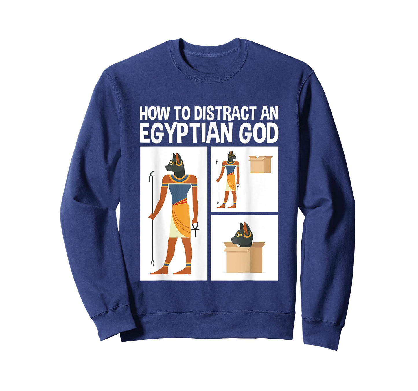 How To Distract An Egyptian God Funny Cat Tshirt T-Shirt