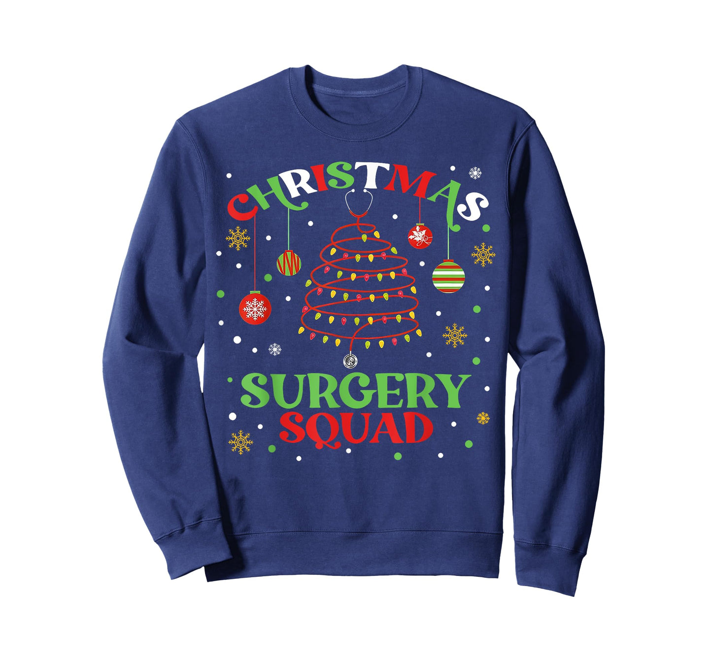 Christmas Surgery Squad Medical Surgical Nurse RN Xmas T-Shirt
