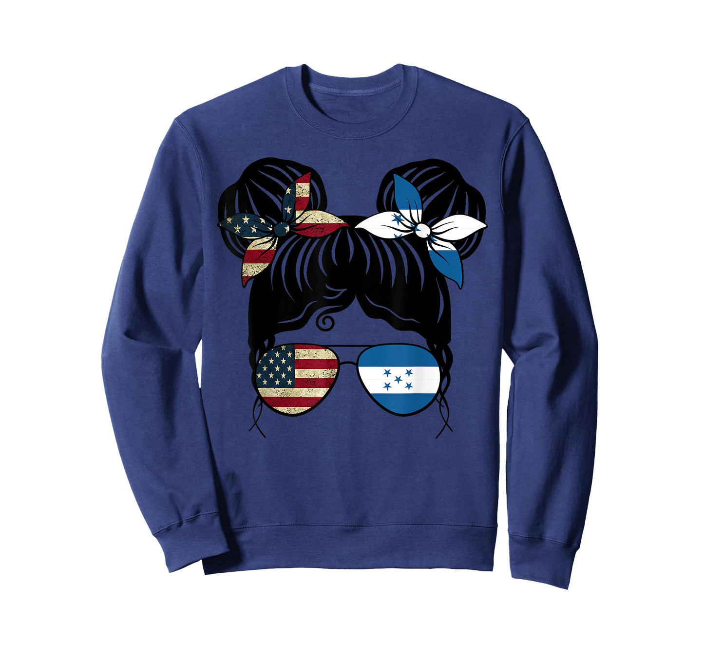 Half American Half Honduran Girl USA Honduras Flag Kids T-Shirt