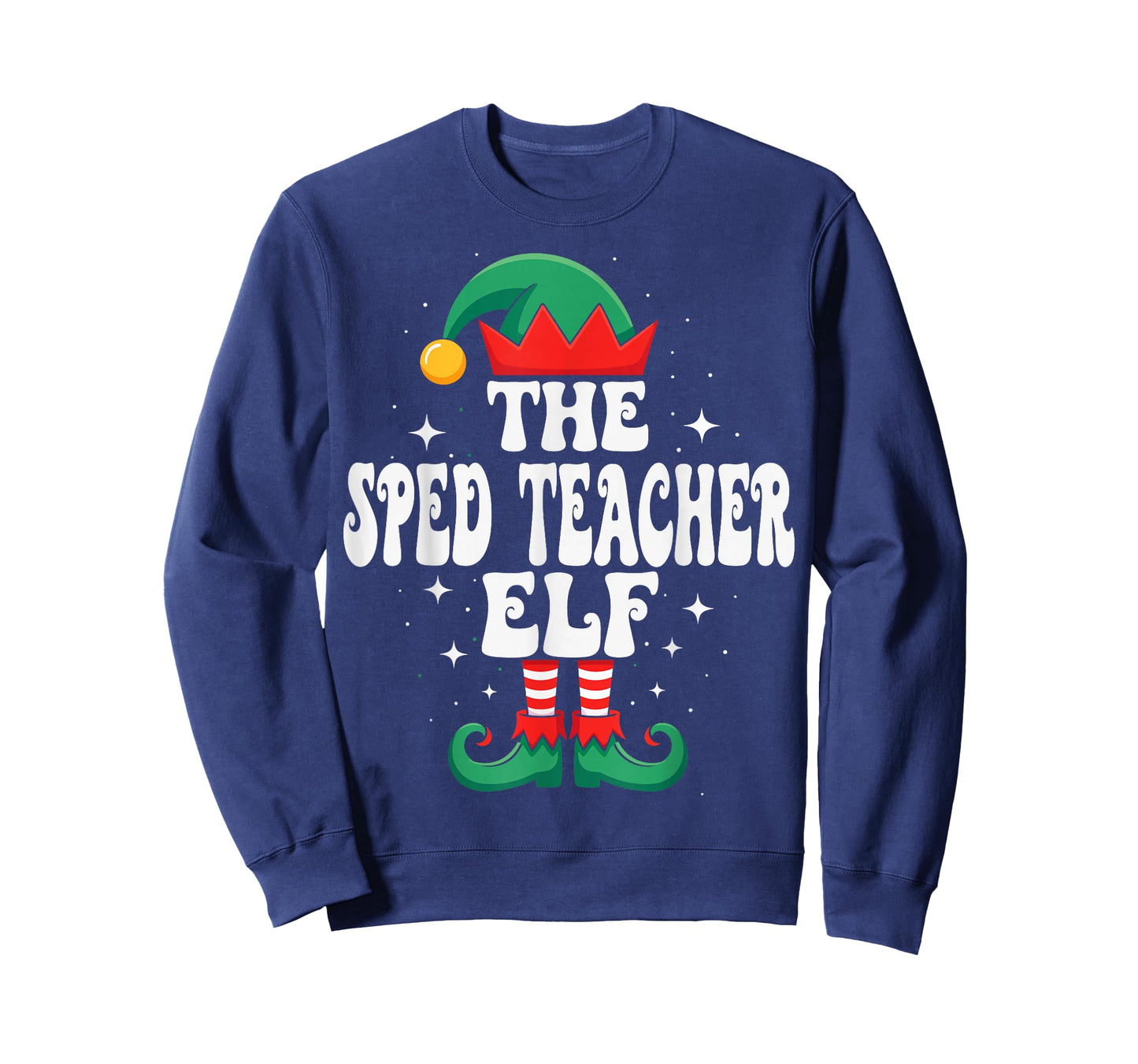 The Sped Teacher Elf Funny Christmas Matching Family T-Shirt