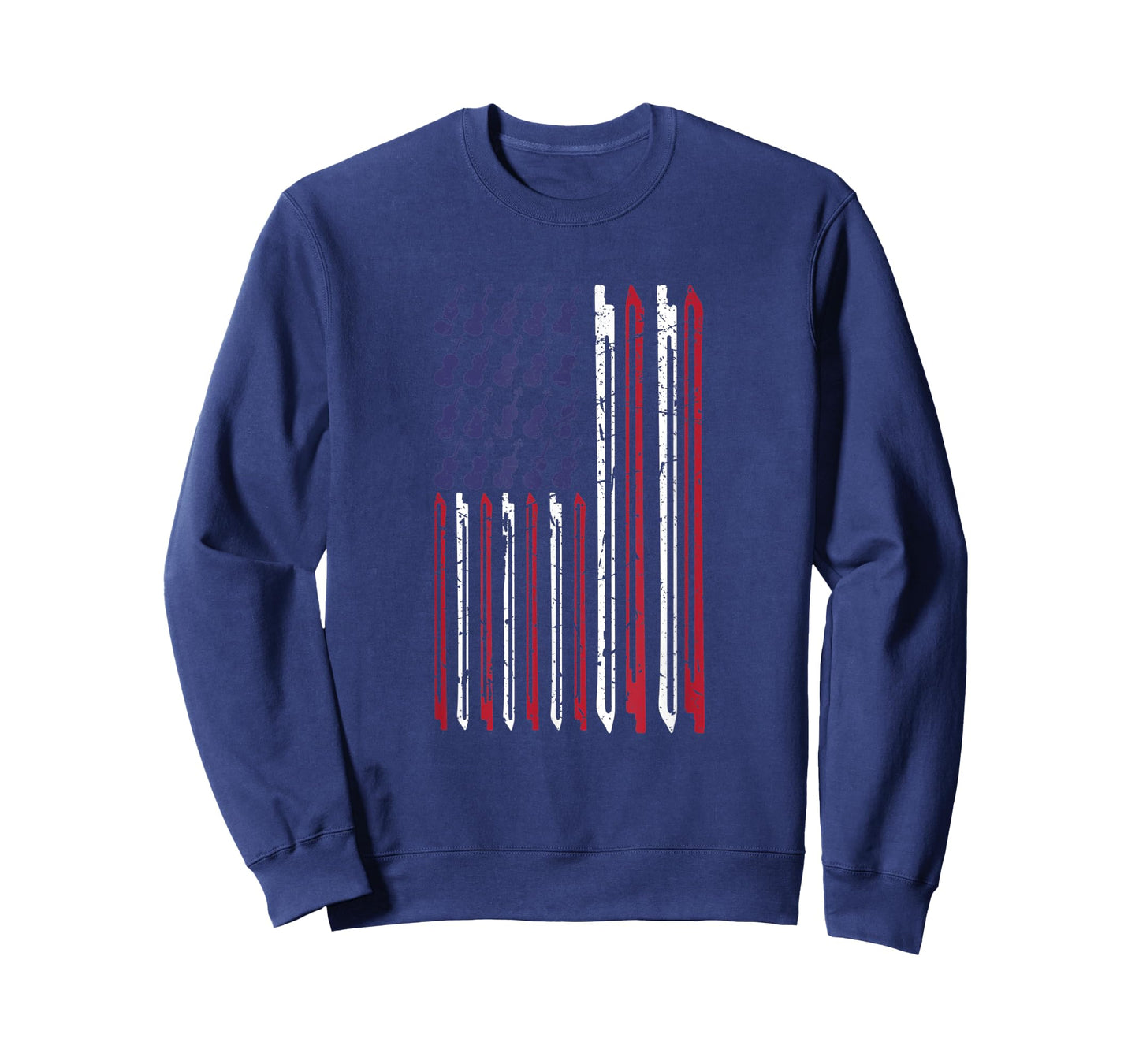Violin Bow Music Musical Violinist USA American Flag T-Shirt for Women Kids Men