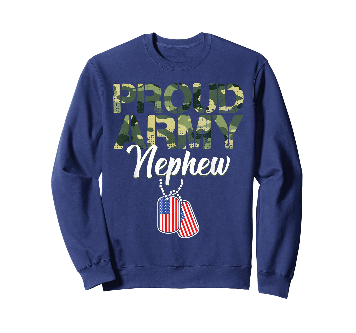 Funny Proud Army Nephew Military Camo Art For Kids Toddlers T-Shirt