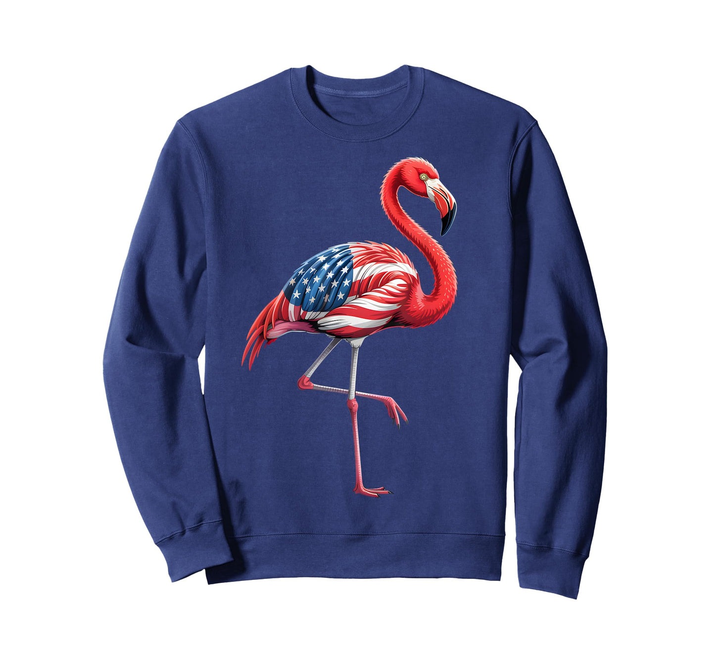 Flamingo 4th Of July American Flag Patriotic USA Women Girls T-Shirt