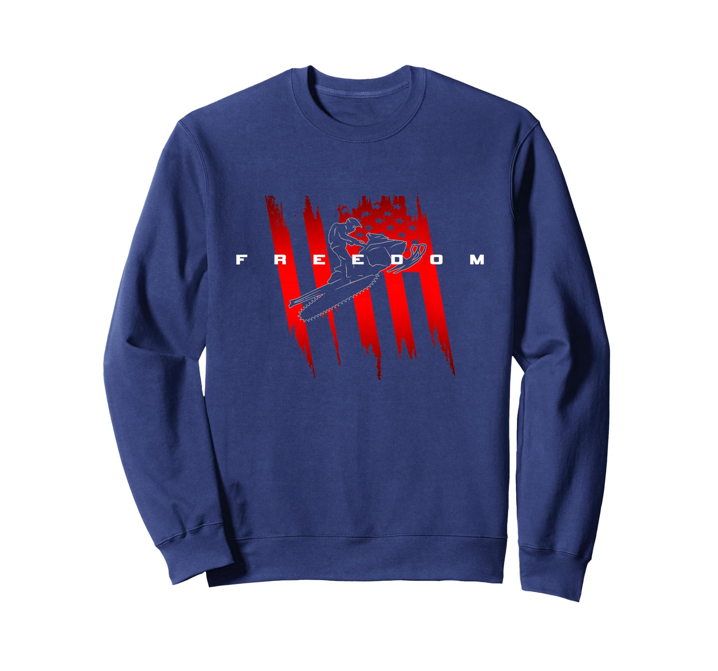 American Flag Snowmobile Apparel - Snowmobile T-Shirt