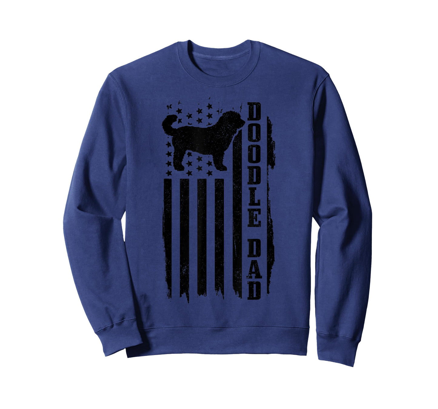 Doodle Dad Vintage American Flag Patriotic Goldendoodle Dog T-Shirt
