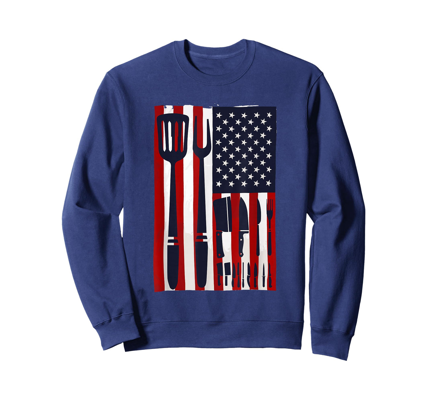 Chef Knives USA Flag Patriotic Cook America Cooking Knife T-Shirt