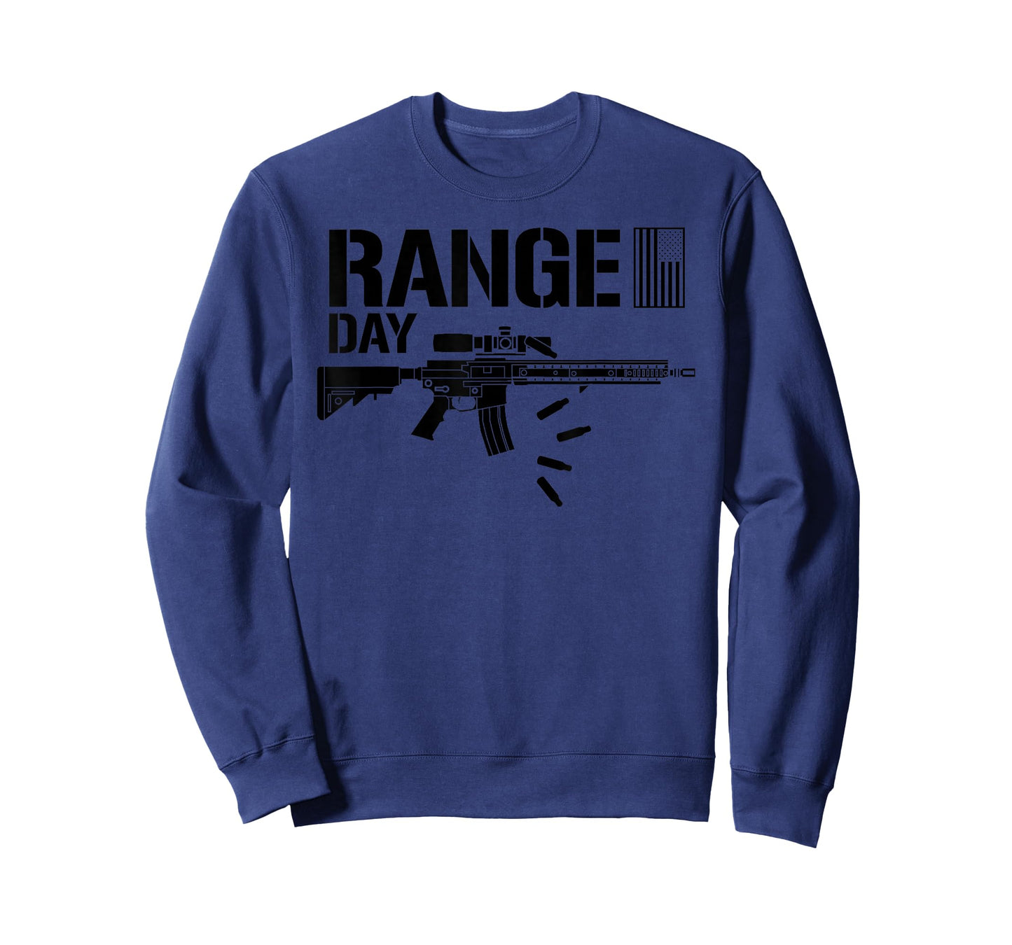 Military Rifle Range Day American Flag Bullet Semi Automatic T-Shirt