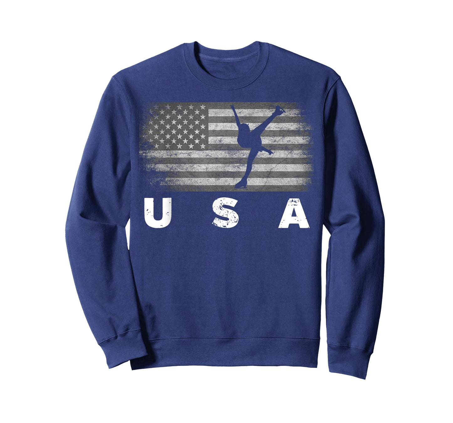 American Flag Figure Skating | Cute US Skaters Shirt Gift T-Shirt for Women Kids Men