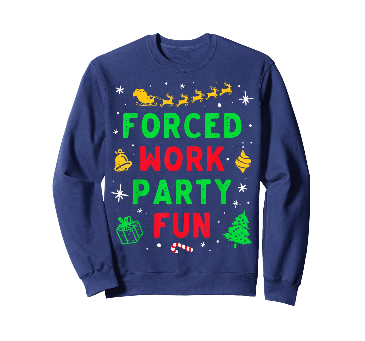 Forced Work Party Fun Vintage Office Merry Christmas Party T-Shirt
