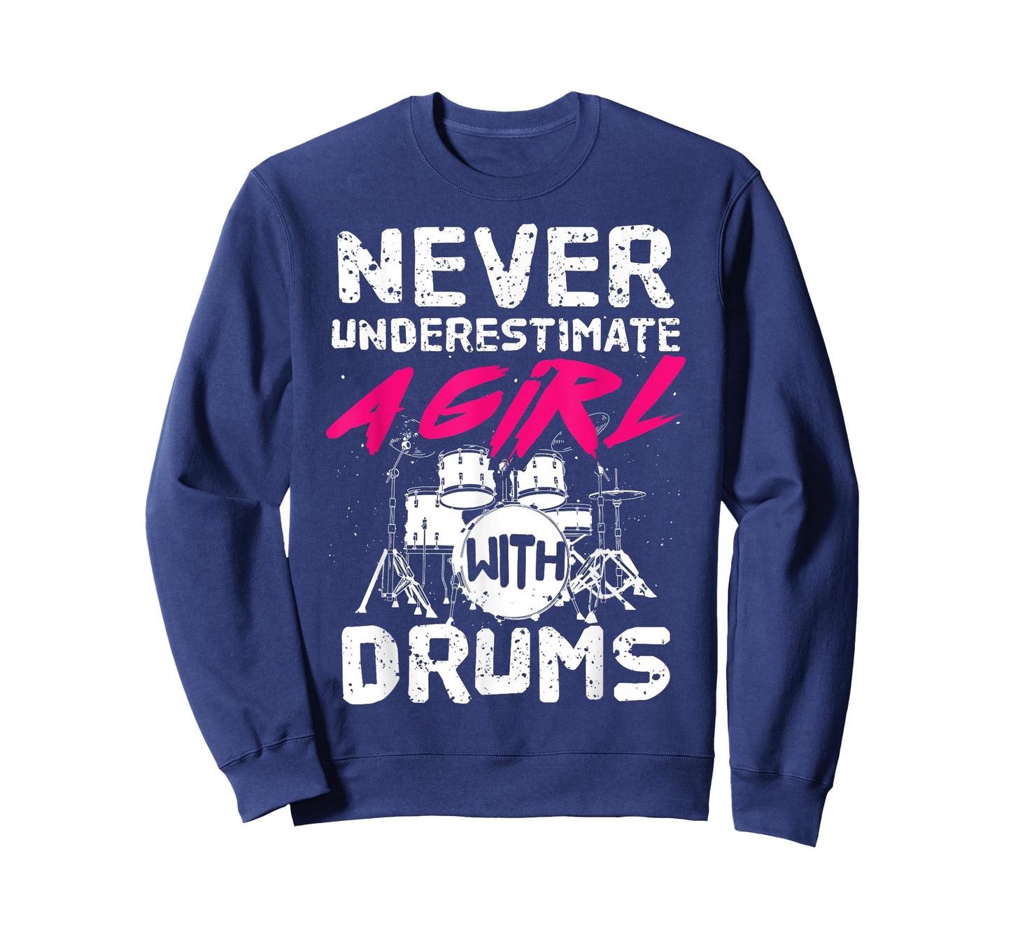 Funny Drummer Art For Girls Women Drumming Drum Set Drummer T-Shirt