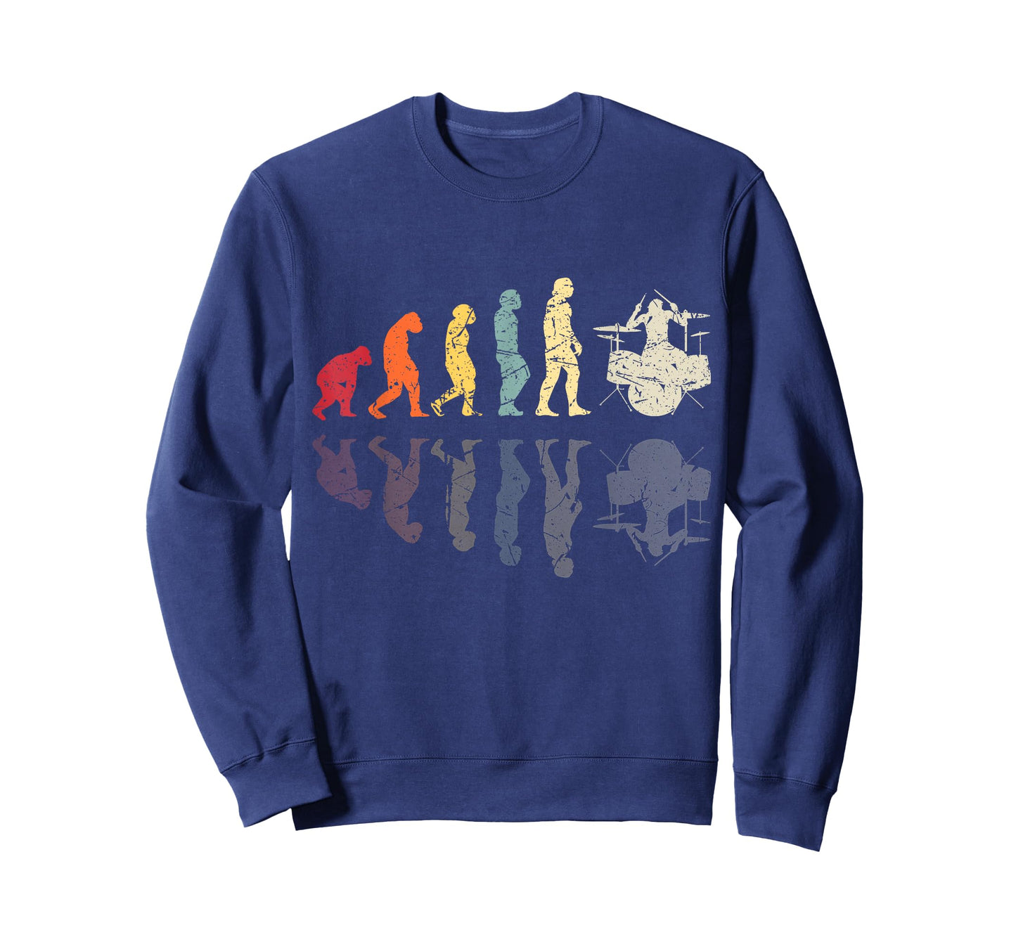 Evolution of man Drums Band Retro Vintage Drummer T-Shirt