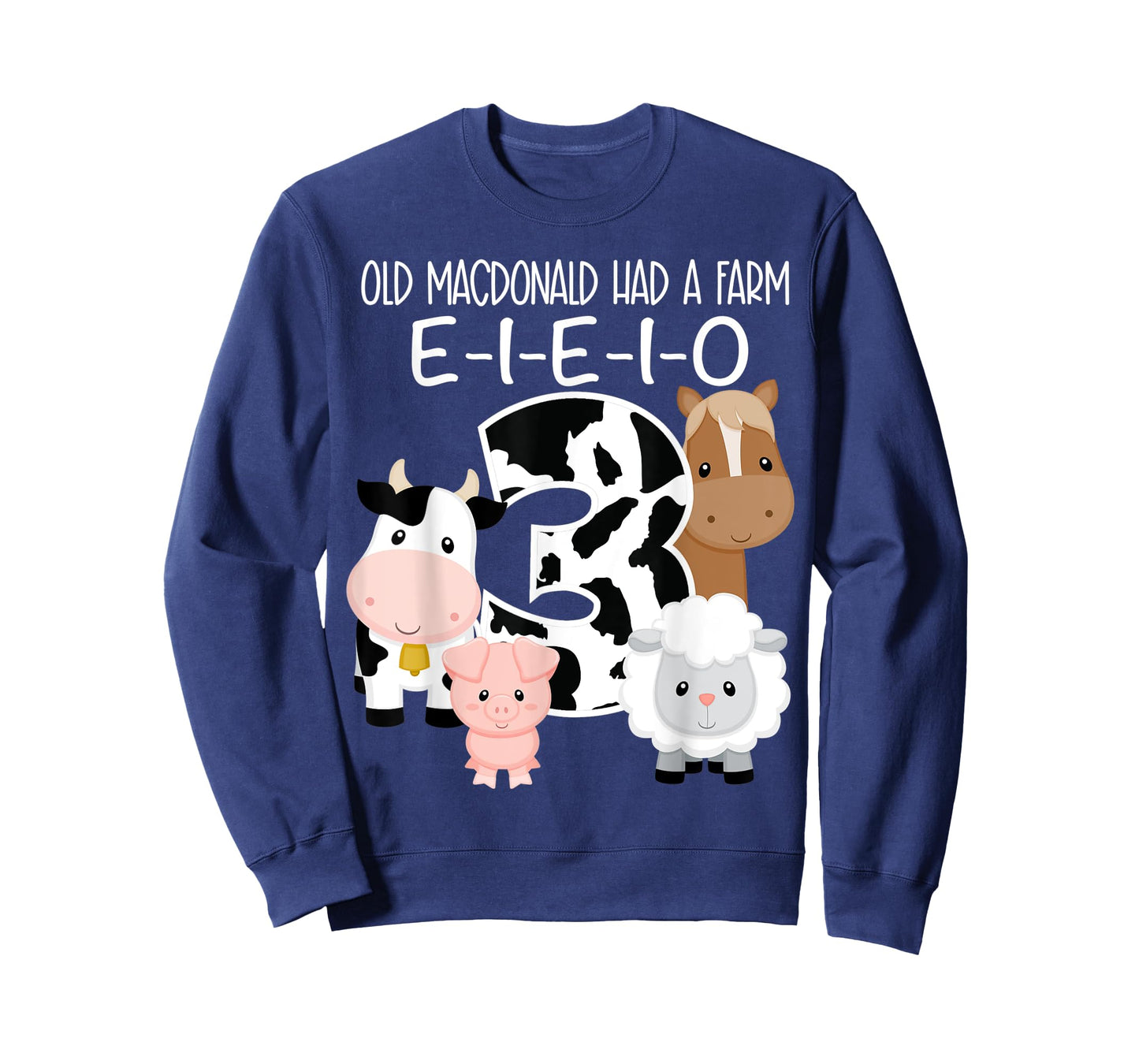 3rd Birthday Old MacDonald Farm Theme Birthday Farm Animals T-Shirt
