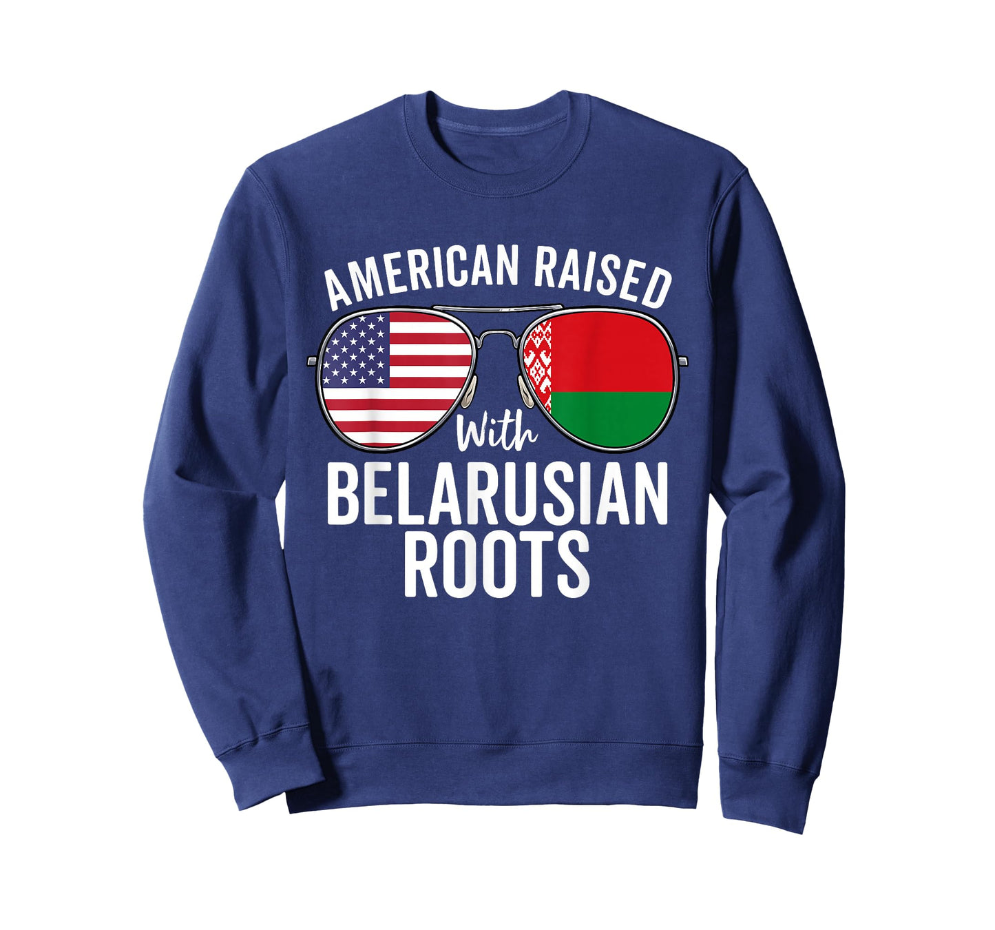 American Raised With Belarusian Roots USA Belarus Flag T-Shirt