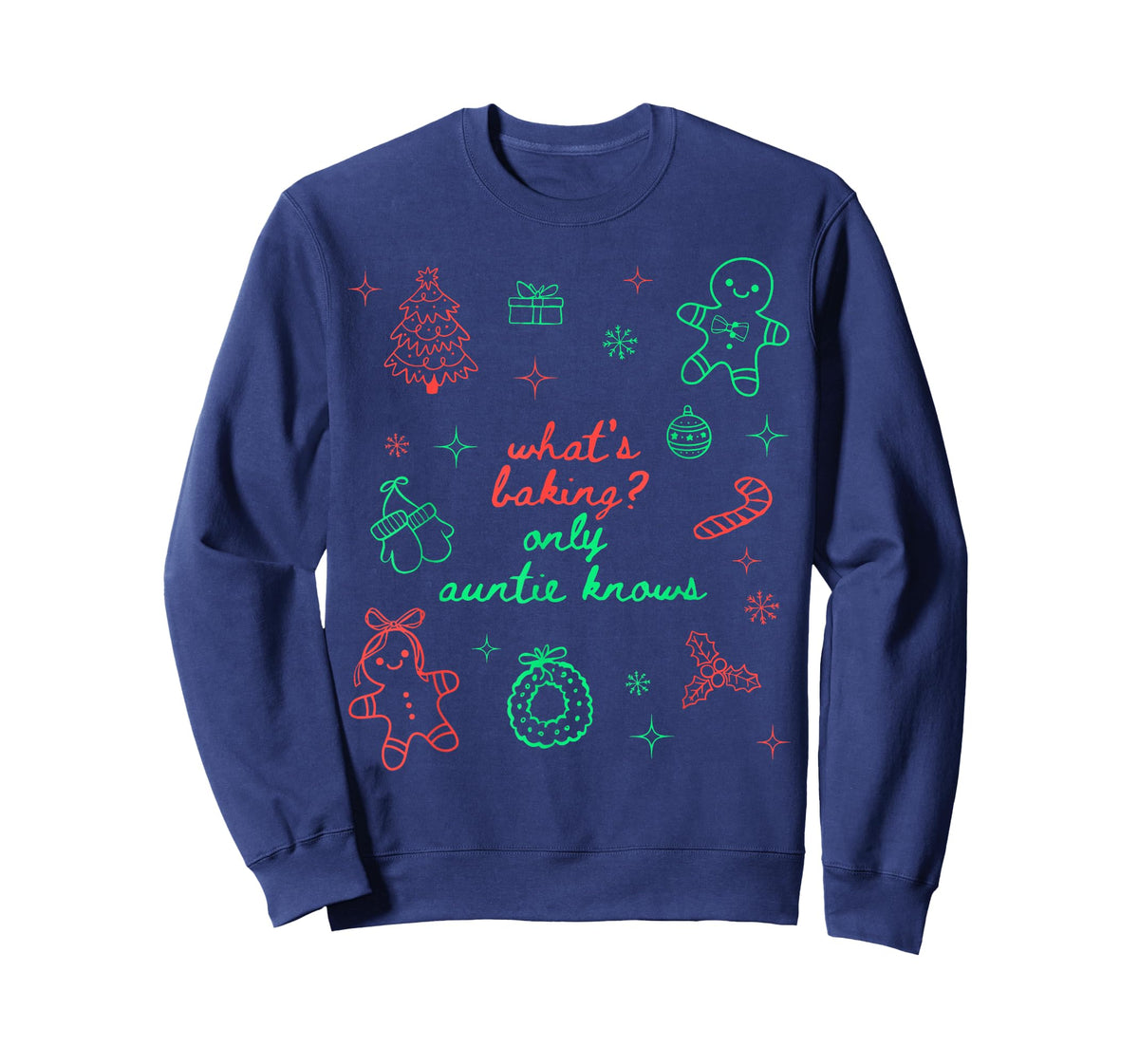 What's Baking Only Auntie Knows Christmas Gender Reveal Aunt T-Shirt