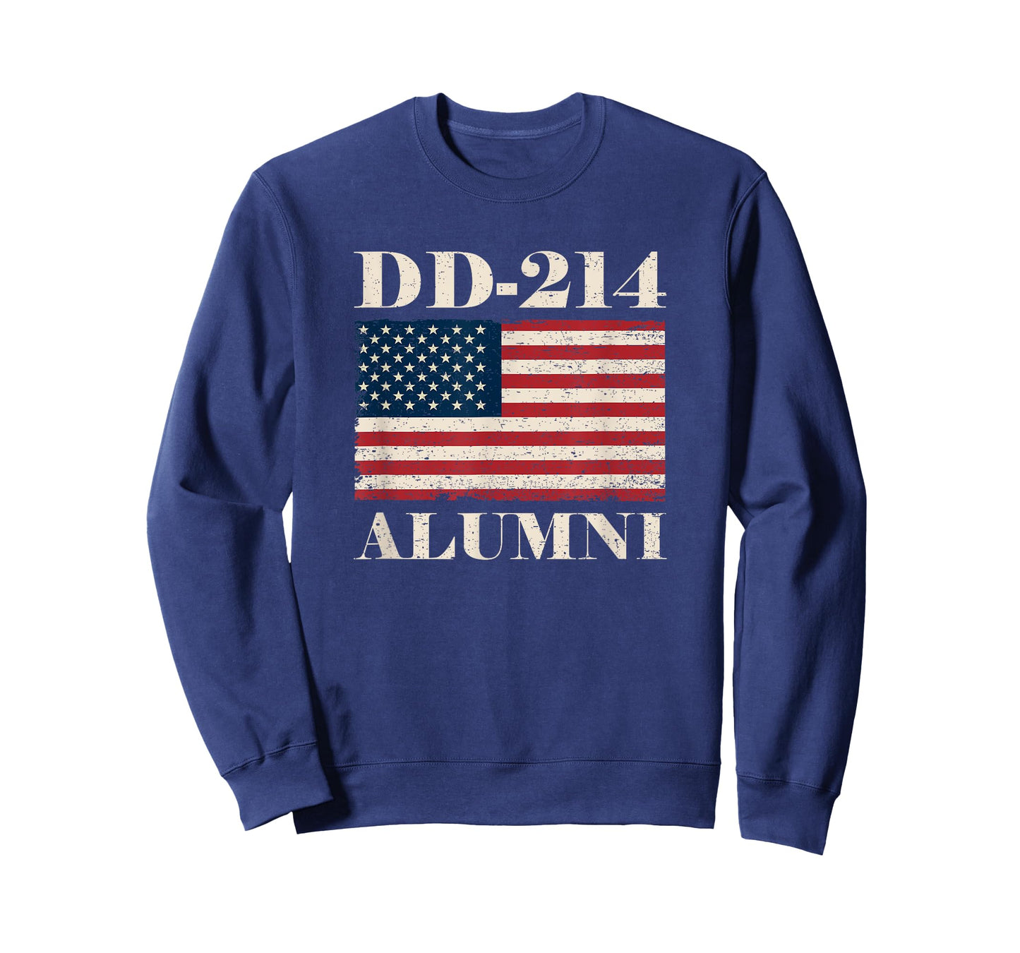 DD-214 Alumni Military Veteran Vintage American Flag T-Shirt