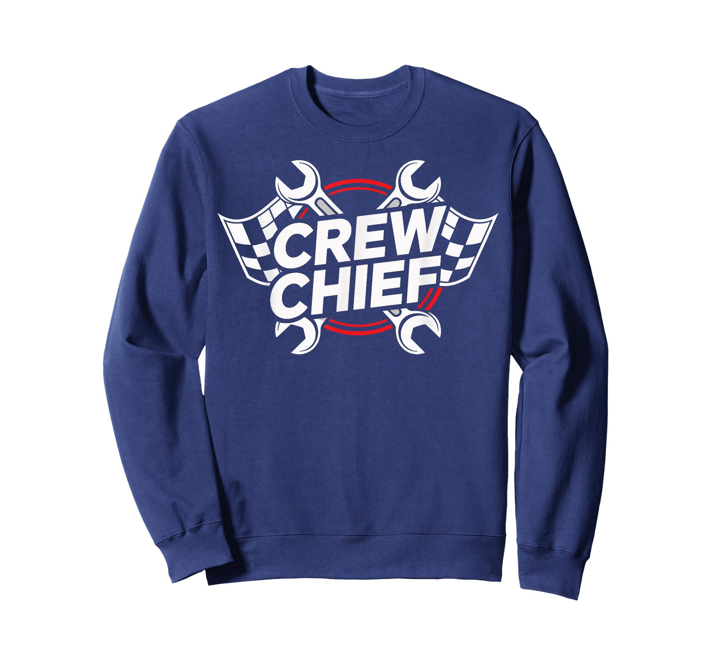 Crew Chief Racing Pit Crew Wrenches Checkered Flag T-Shirt