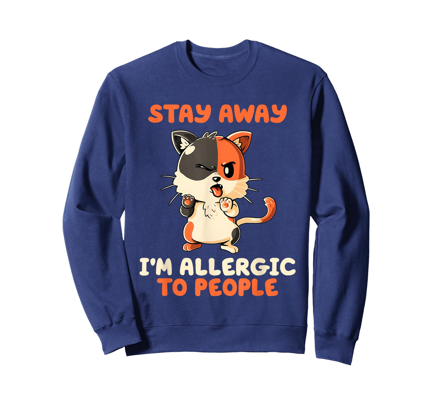 Stay Away I’m Allergic To People Cat Funny T-Shirt